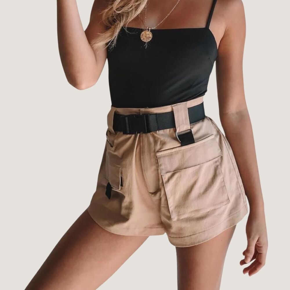 I.AM.GIA Harper Cargo Shorts – Tan, Size M